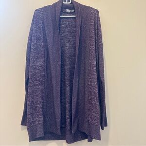 GAP Women's Purple Gray Soft Open Front Draped Cardigan Size L